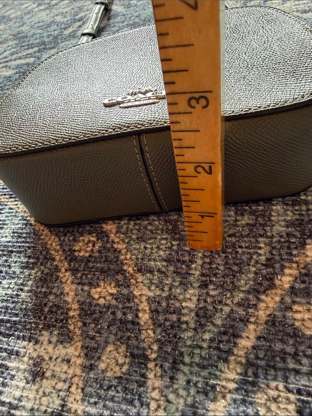 Coach Mini Serena Olive Pebbled Leather Crossbody. - Picture 13 of 13